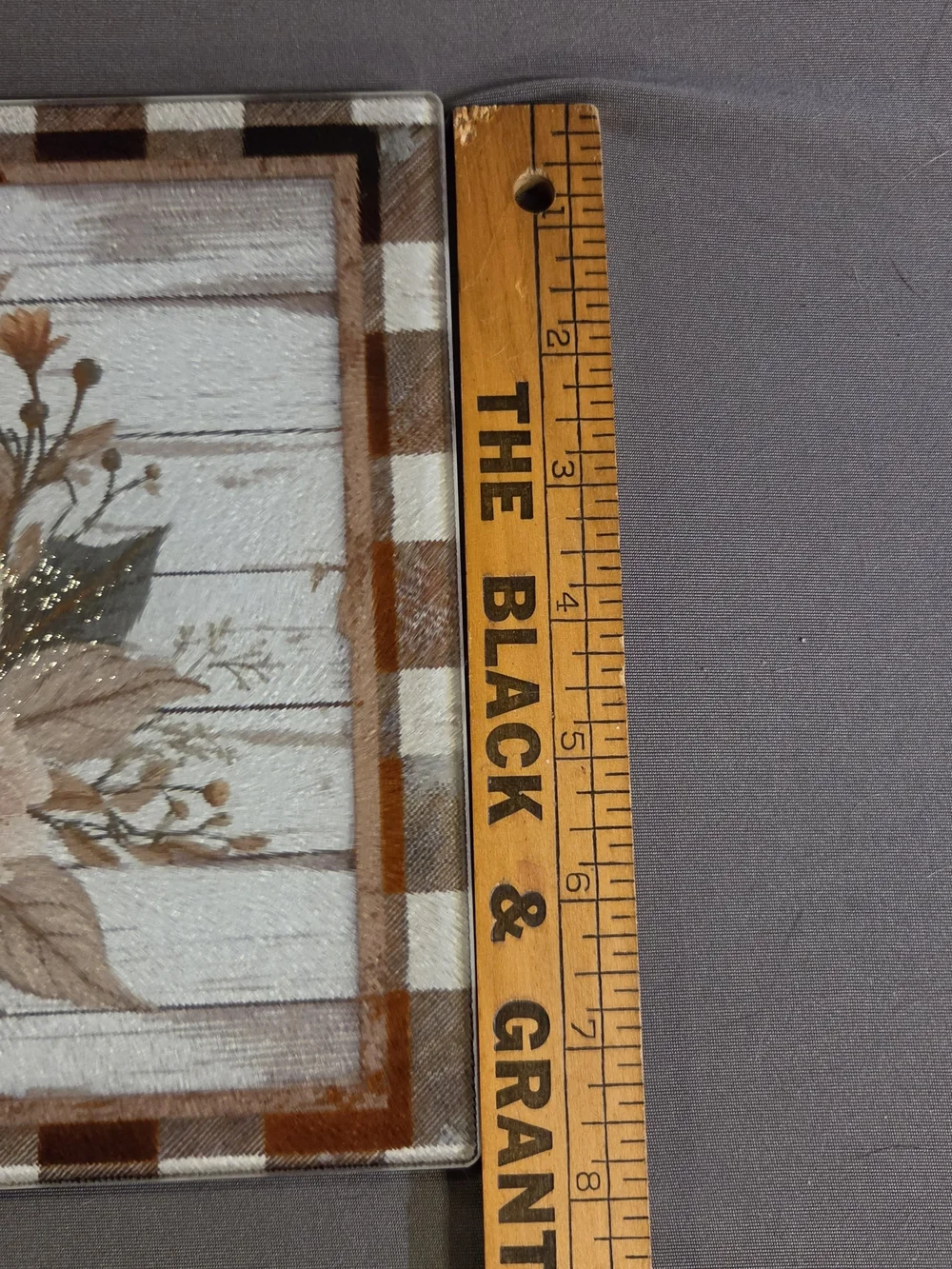 Pumpkin Spice Season Glass Cutting Board 8x11 Fall Farmhouse Decor